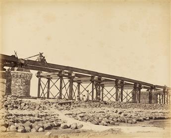 (INDIA--INDUSTRY) Album containing 40 photographs of industrial India, with a focus on the engineering and construction of several impo